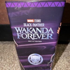 Cinemark 2022 Marvel Studios Zinc Black Panthers Wakanda Forever Popcorn Bucket.